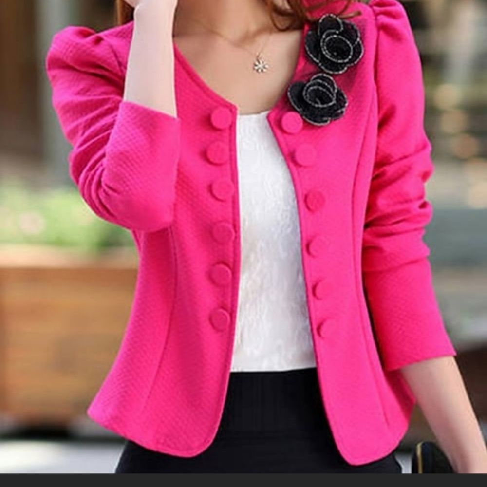 Lightinthebox Short Pink Bow Jacket
